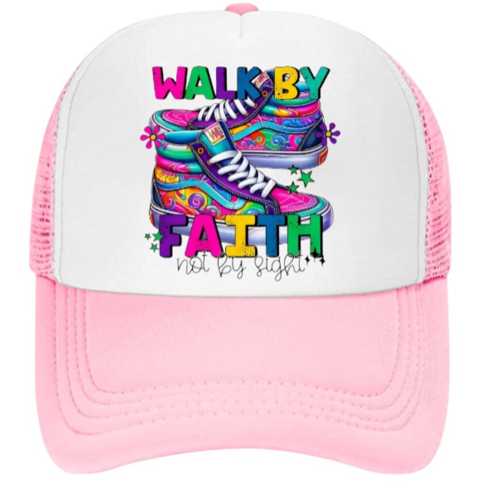 Faith Hat Adjustable Snapback Trucker Hat Inspirational Encouraging Quote Hat